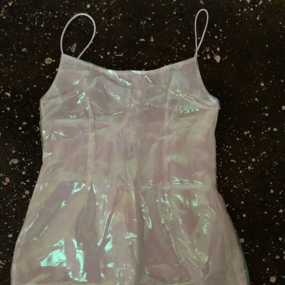 superdown Rosalind Mini Dress Opal White Iridescent - Picture 6 of 7